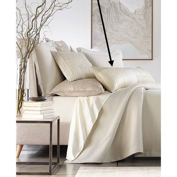 Hotel Collection Brushwork 14" x 48" Faux Leather Decorative Pillow - Picture 2 of 16